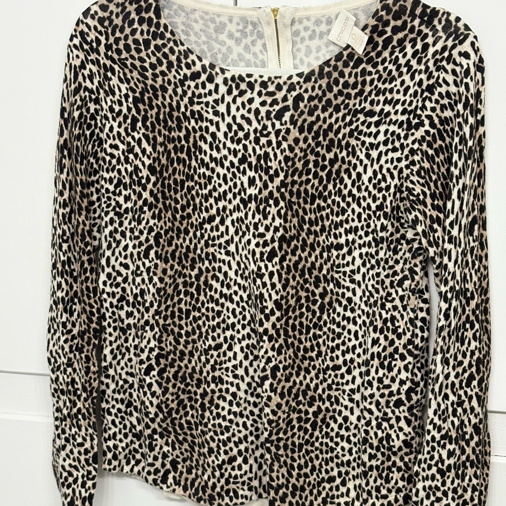 Chicos Leopard Sweater